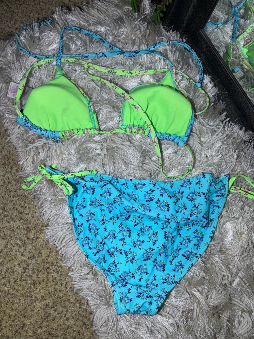 -🌸5/$25🌸No Boundaries Printed Two Piece Bikini Swimsuit Size L/XL - Picture 8 of 12